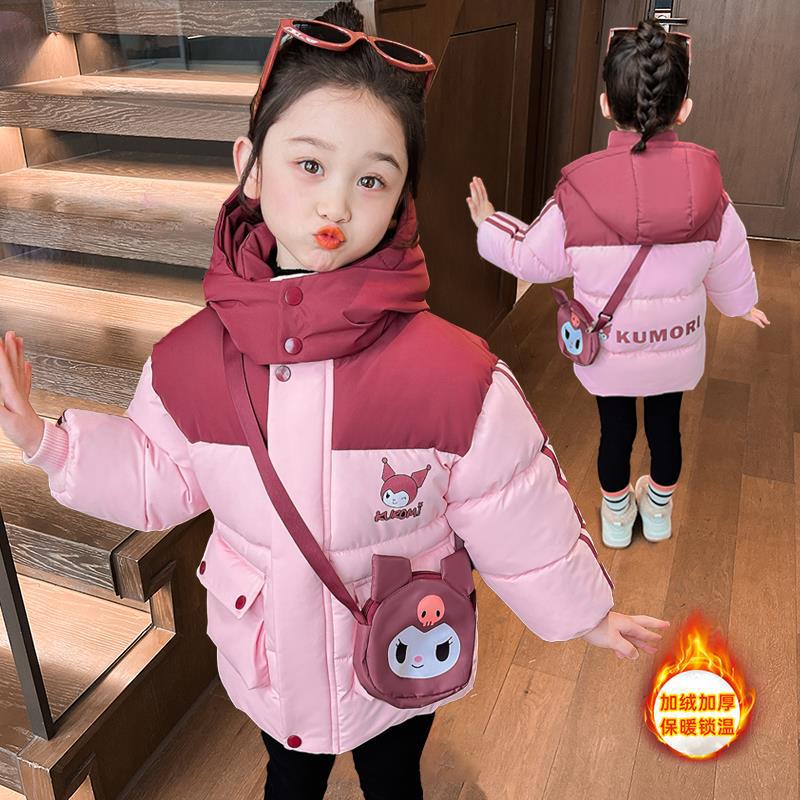 女童冬装羽绒棉服新款加绒加厚