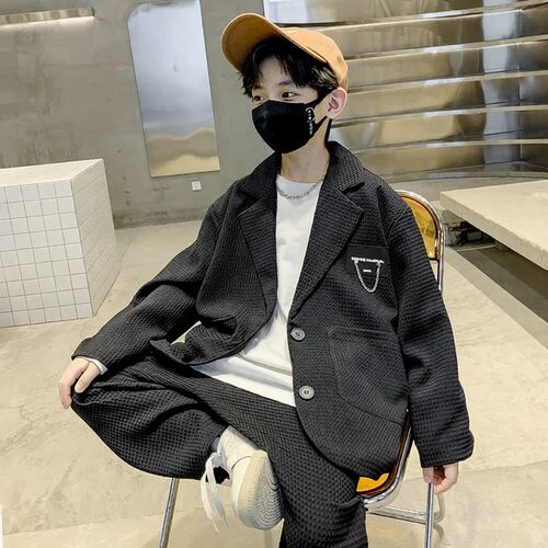 男童西装套装英伦风小主持西服