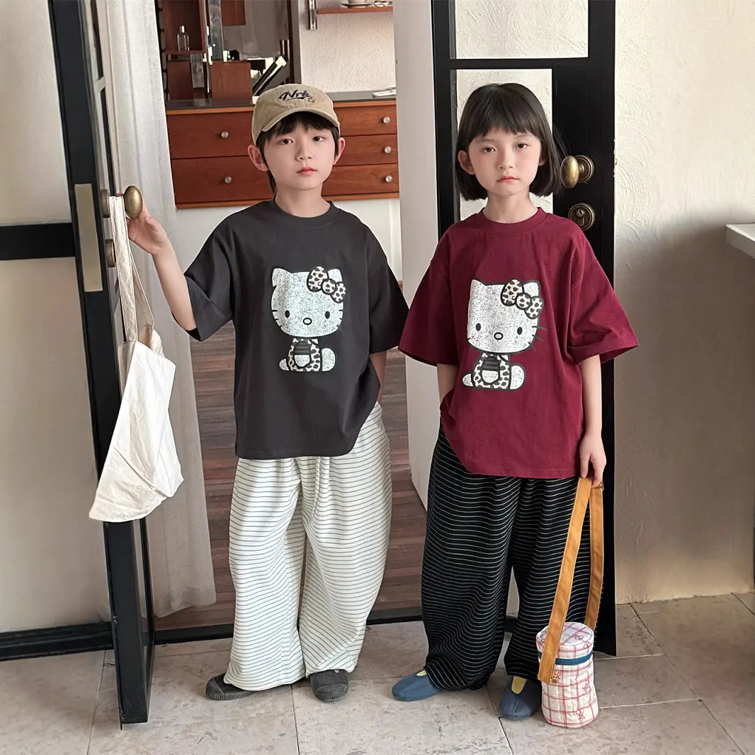 童T恤2025春夏新款韩版儿童卡通印花短袖男女童百搭宽松休闲t恤