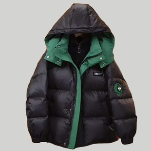 【免洗】2025童装新款男童冬季短款连帽棉服加厚保暖羽绒棉衣外套