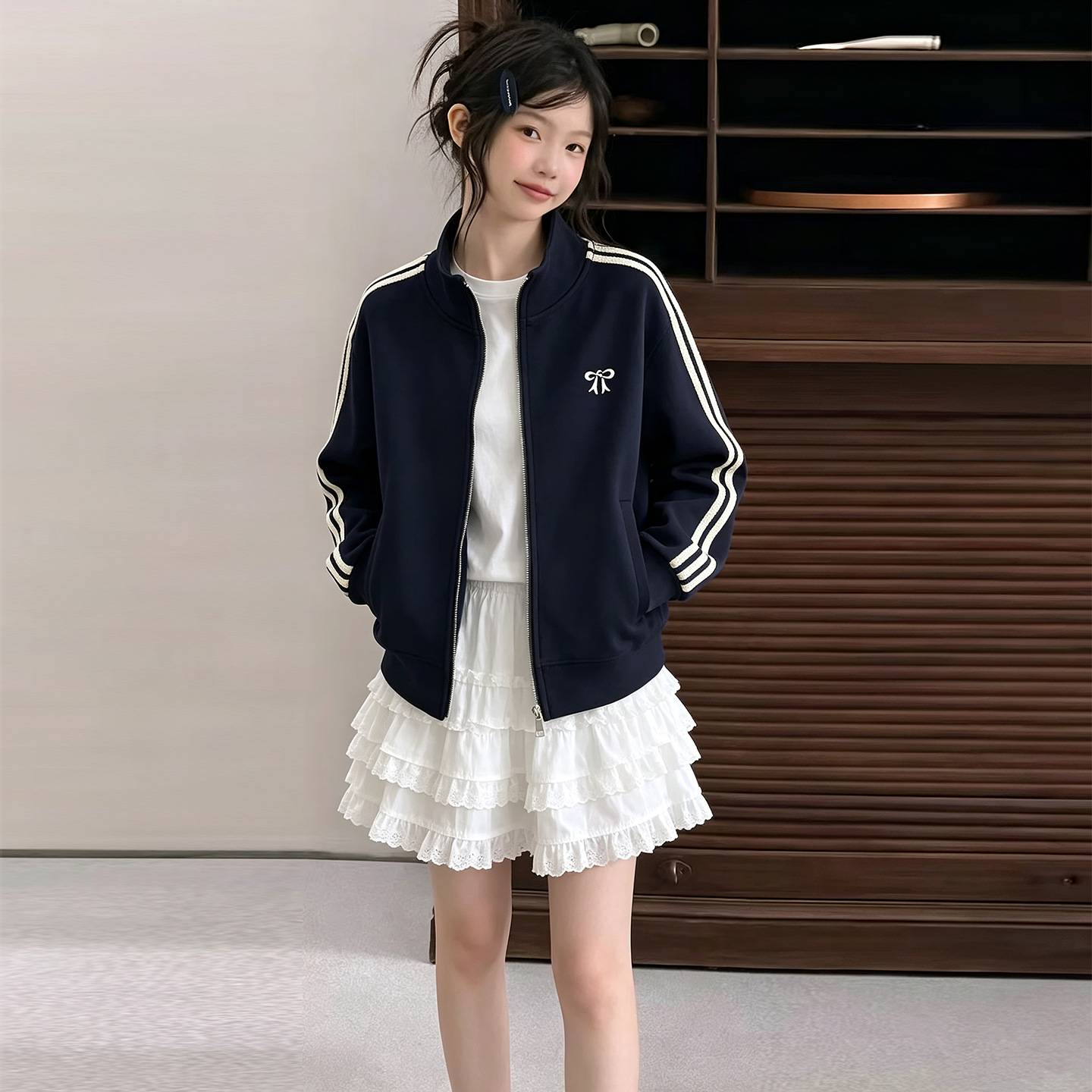 女童春秋款韩版棒球服外套2026