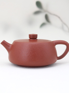 【林海奇.柱瓢壶】潮州鱼籽朱泥薄胚手拉壶工夫茶纯手工茶壶100cc