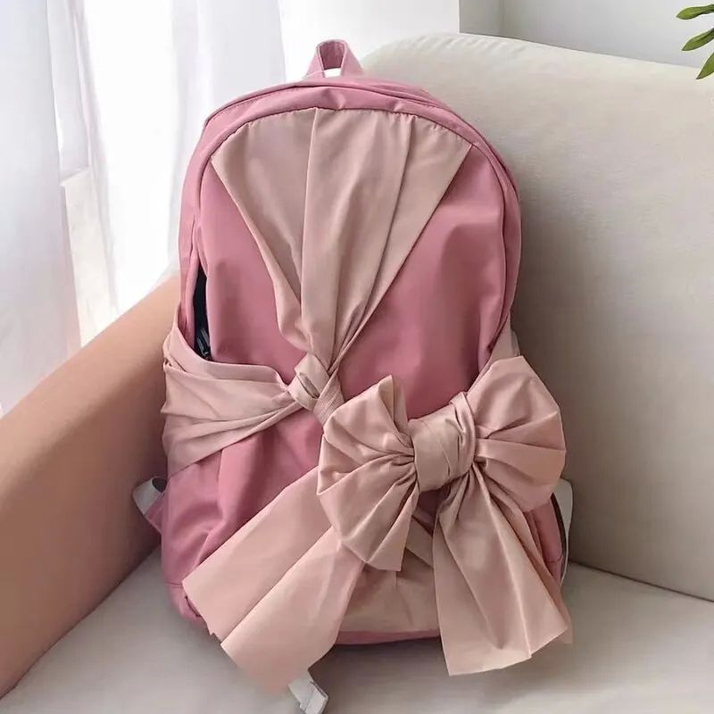 2024 New Fashion Women Backpack Y2k Niche Ins Bowknot Backpa 箱包皮具/热销女包/男包 双肩背包 原图主图