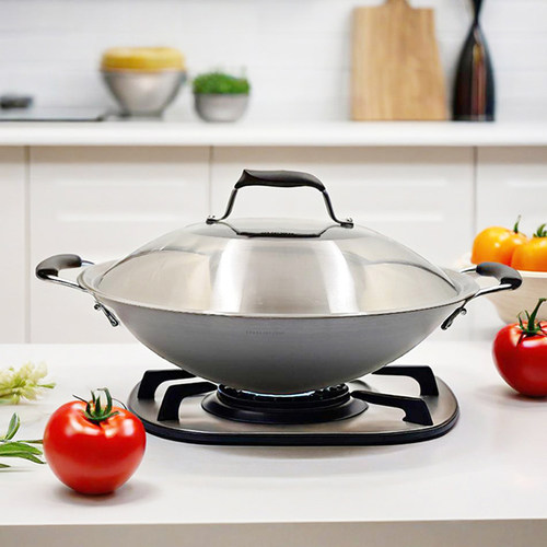 苏泊尔真不锈双耳铁锅燃气灶用