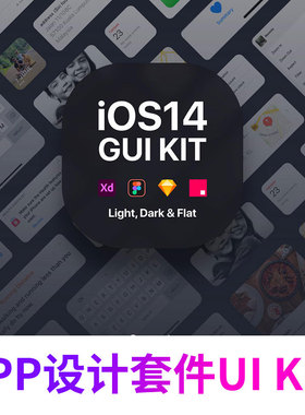 UI设计规范APP状态栏电池电量时间信号Ios 14 GUI KIT设计素材