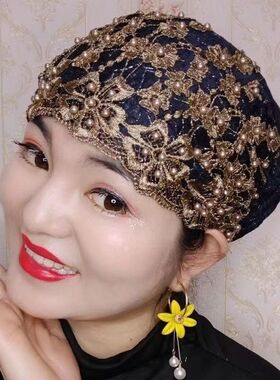 回族女头巾秋冬帽子包头巾妈妈款