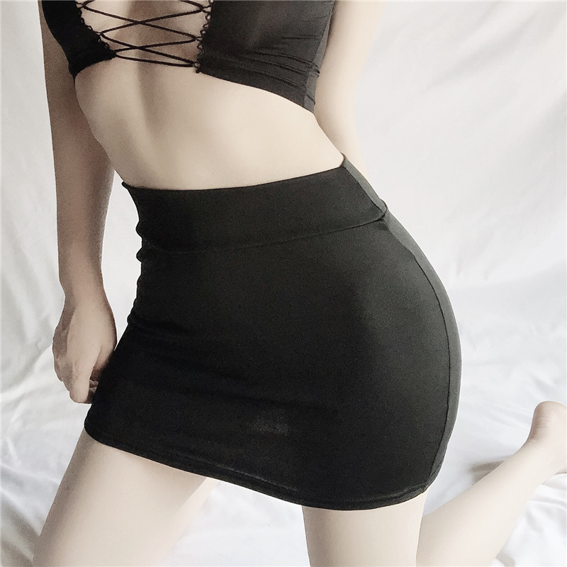 白色包臀短裙女春夏性感半身裙