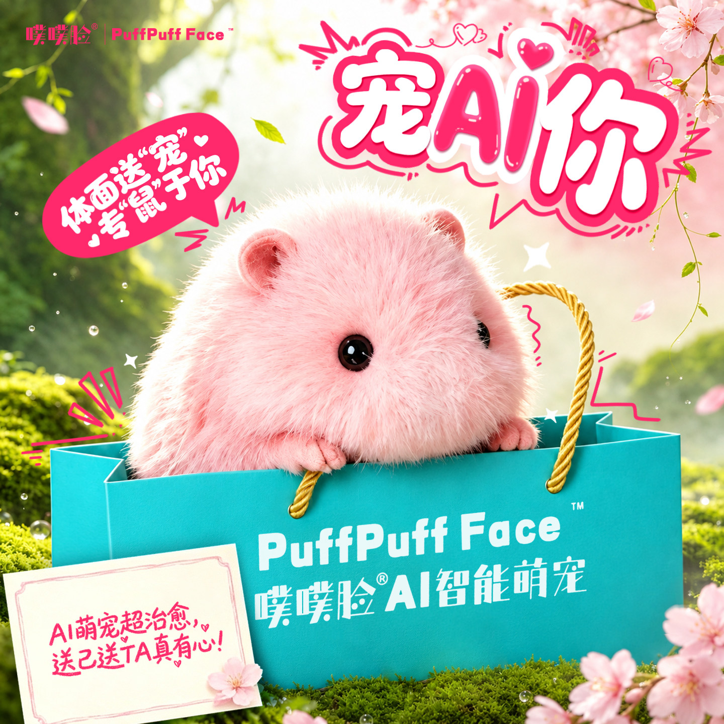 【送拽兔】噗噗鼠AI萌宠互动陪伴机器人毛绒电子宠物疗愈送礼玩具