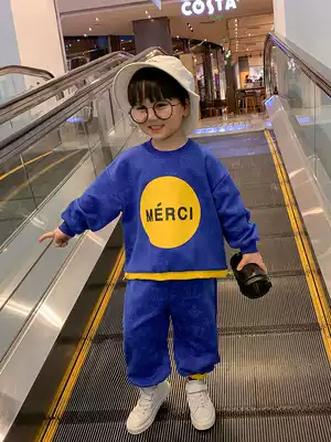 Children's set Boys Net red suit 2021 new foreign style cotton spring and autumn thin two-piece Korean leisure tide