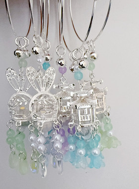 新中式古风灯笼发光手镯宫廷仙气铃铛镯子日常百搭汉服马面裙手饰