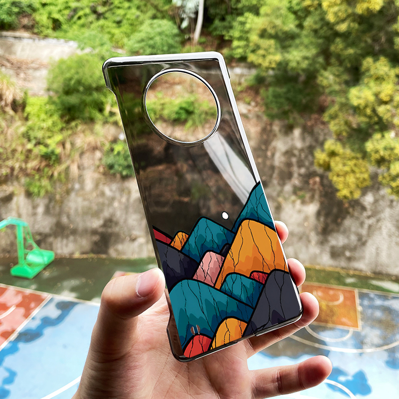 适用华为mate60pro手机壳个性艺术抽象油画mate40epro半包曲面无边框外壳mate50/30pro半透明硬壳套40rs男女+
