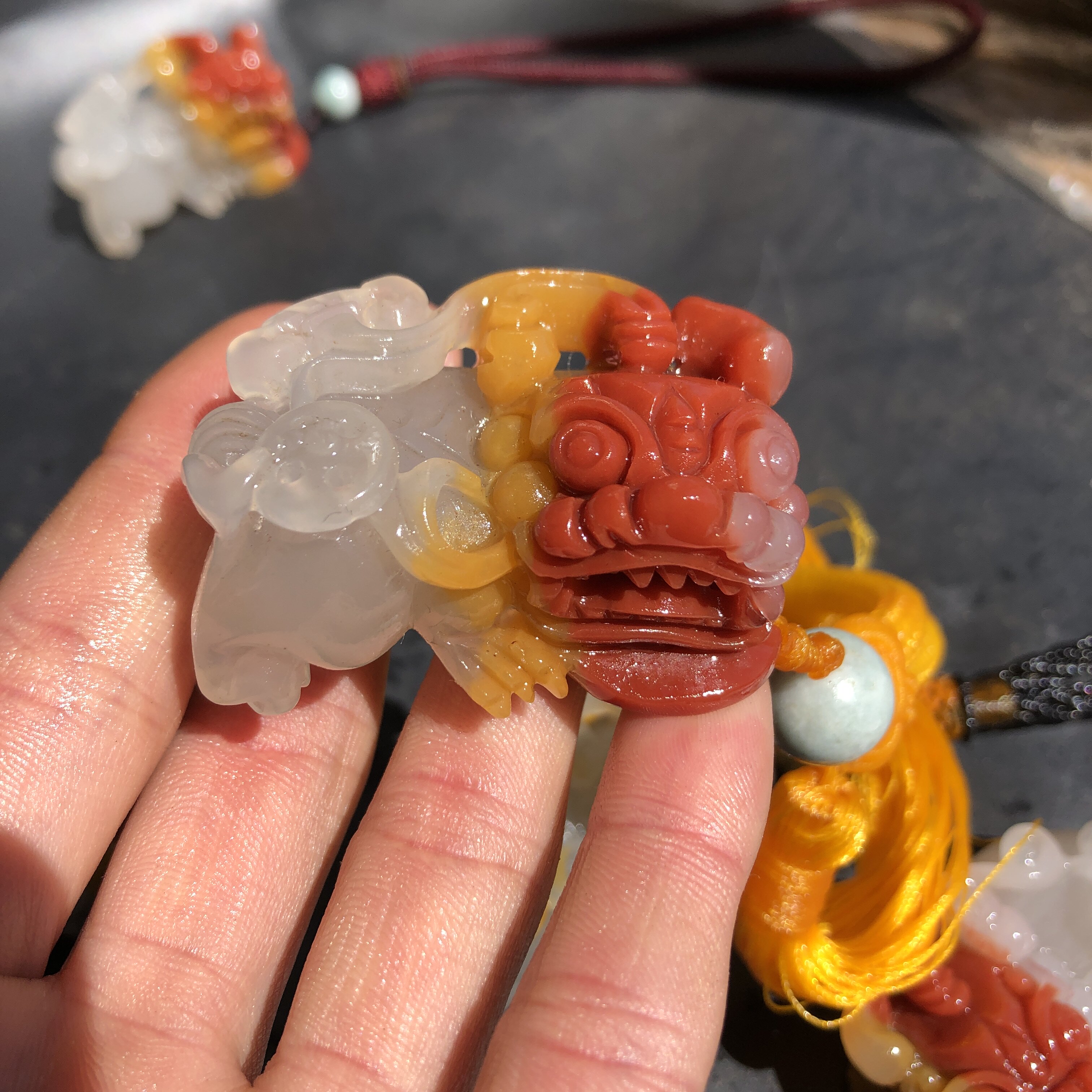 云南龙陵黄龙玉貔貅手把件挂件吊坠霸王招财貔貅摆件玉石玉器男款