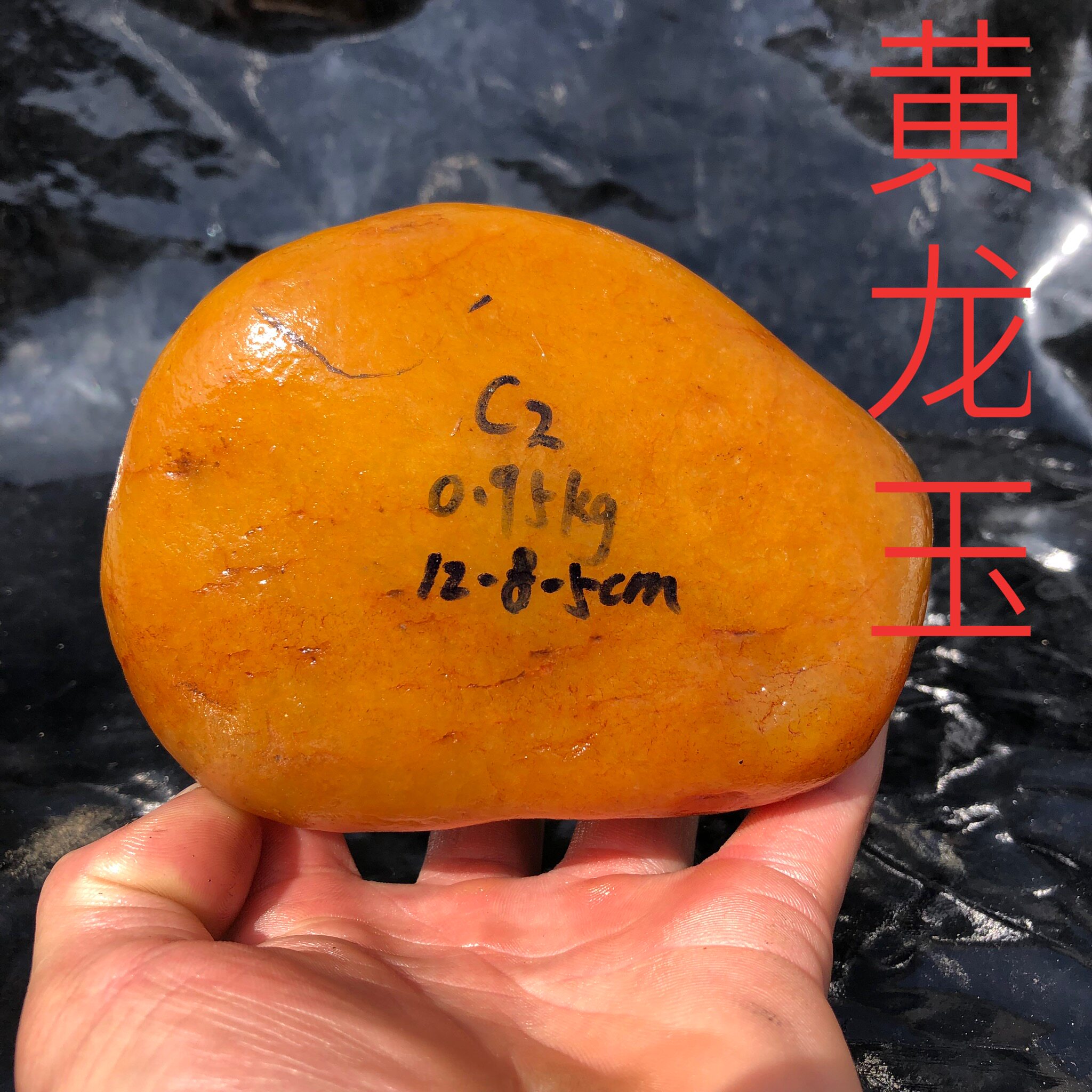龙陵黄龙玉原石摆件观赏石水冲料石英石籽料黄蜡石水草花乌龟晒台