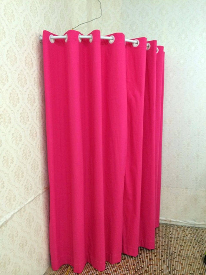 铁艺服装店更衣换衣室试衣圈墙角试衣间衣架窗帘架货架换衣间挂钩图片