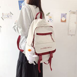 韩版ins书包女大容量高中学生双肩包初中女生可爱森系日系背包