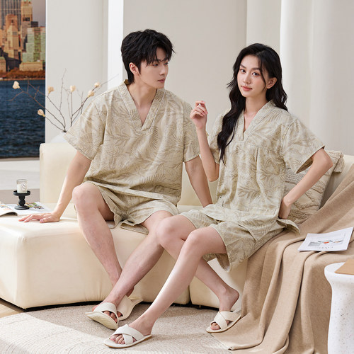 2025新款汗蒸服纯棉胸部双层大码