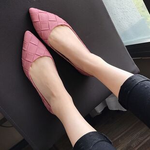 other/其他韩版百搭尖头浅口瓢鞋温柔晚晚鞋平底仙女单鞋女