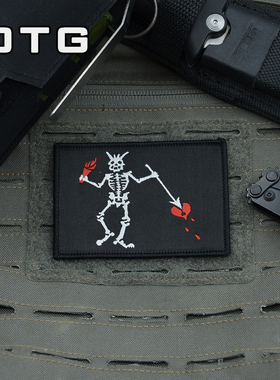 拾月战术 黑胡子海盗Blackbeard士气章 SAS军事复古魔术贴