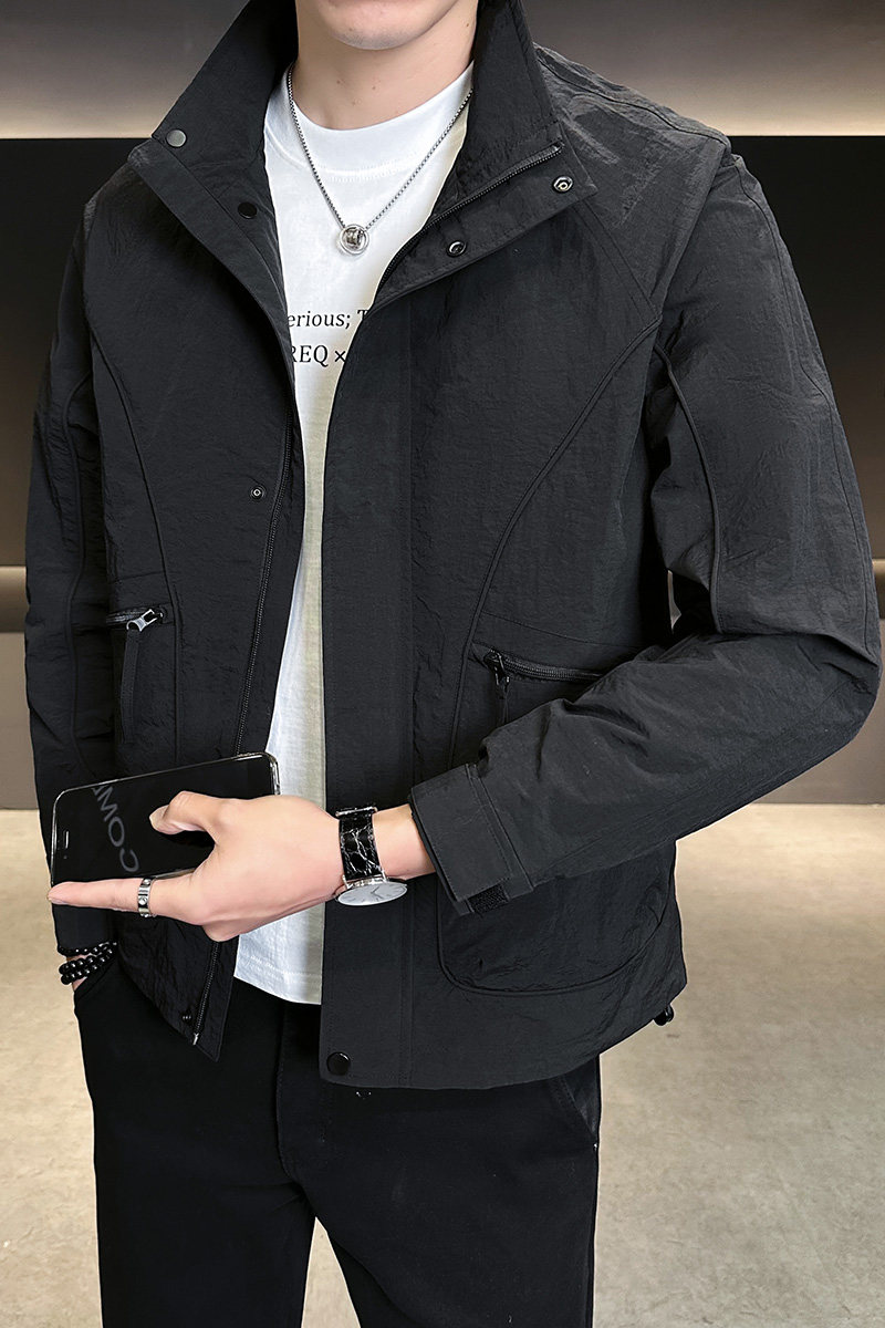 店主风2025年春季新款潮牌外套立领帅气男夹克JK9212-P93控149,男装夹克,电商D240-242