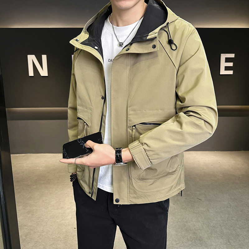 店主风2025年春季新款潮牌工装连帽外套男夹克JK9205-P90控129,男装夹克,电商D240-242