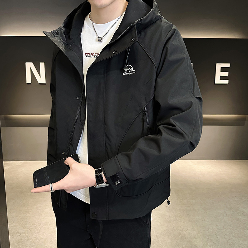 店主风  2025年春季新款潮牌工装冲锋衣帅气外套男夹克JK9190-P90图片