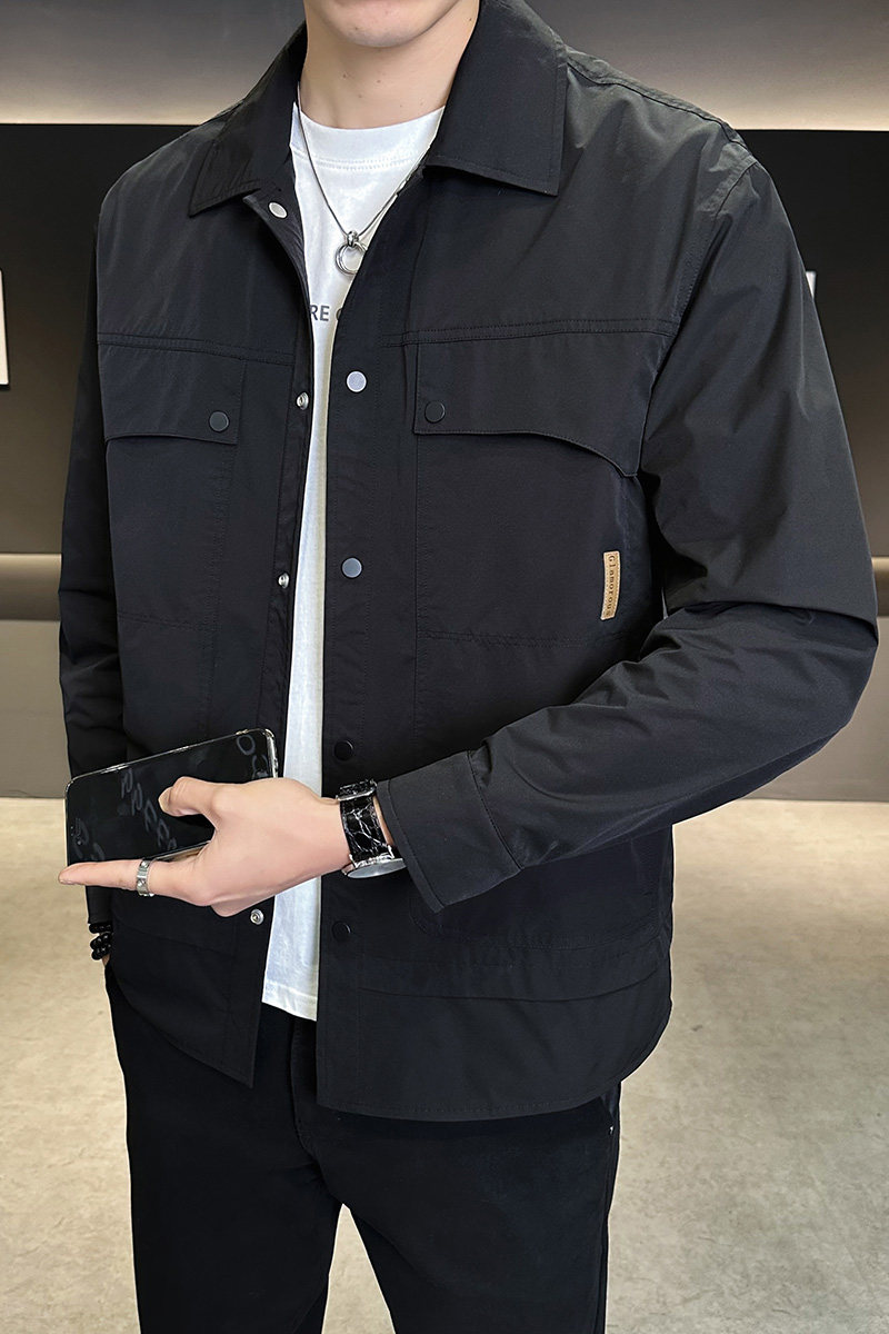 店主风2025春季新款潮牌外套衬衫领帅气男夹克JK9217-P90控129,男装夹克,电商D240-242
