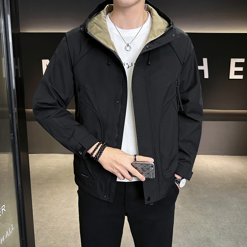 店主风2025年春季新款潮牌工装连帽外套男夹克JK9209-P93控149,男装夹克,电商D240-242