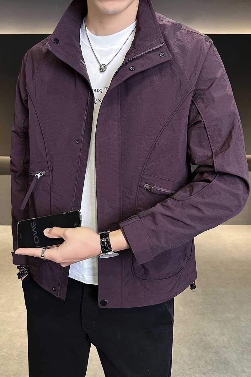 店主风2025年春季新款潮牌外套立领帅气男夹克JK9212-P93控149,男装夹克,电商D240-242