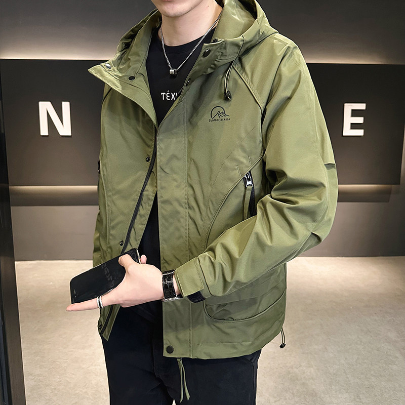 店主风  2025年春季新款潮牌工装冲锋衣帅气外套男夹克JK9190-P90图片