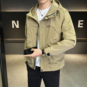 店主风 2025年春季新款潮牌工装连帽外套男夹克JK9203-P90 控129图片