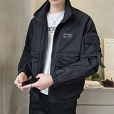 31%69%聚酯纤维2023秋装新款工装夹克冲锋衣外套男5008-P120，男装夹克，电商D240-242