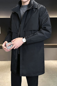 店主风 白鸭绒男士假两件中长款保暖风衣羽绒服YR8105-P220图片
