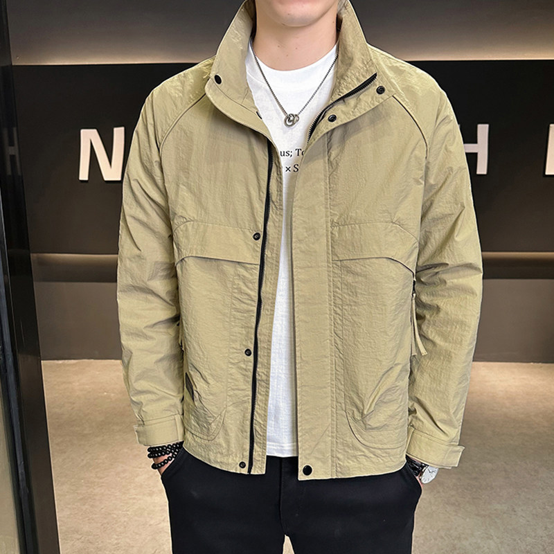店主风2025年春季新款潮牌外套立领帅气男夹克JK9211-P93控149,男装夹克,电商D240-242