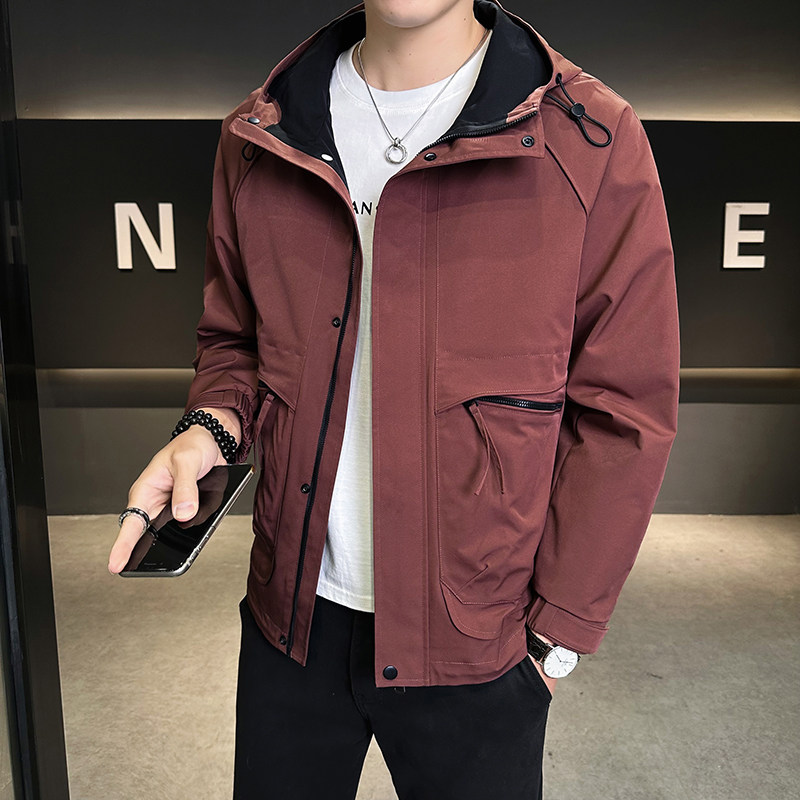 店主风2025年春季新款潮牌工装连帽外套男夹克JK9205-P90控129,男装夹克,电商D240-242