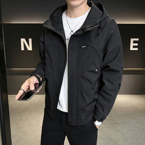 店主风 2025年春季新款潮牌工装连帽外套男夹克JK9203-P90 控129图片