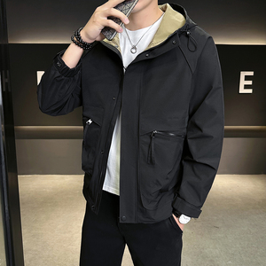 店主风 2025年春季新款潮牌工装连帽外套男夹克JK9205-P90 控129图片