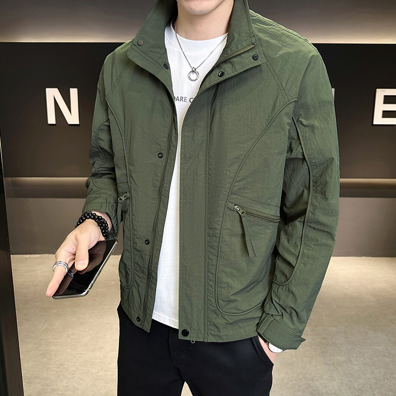 店主风2025年春季新款潮牌外套立领帅气男夹克JK9212-P93控149,男装夹克,电商D240-242