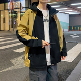 夹克男秋季新款港风宽松连帽外套日系潮牌上衣JK2363-P72，男装夹克，星座214-3