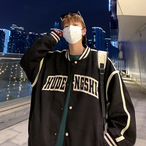 棒球服男秋季新款港风宽松刺绣美式夹克学生情侣外套JK23009-P80图片