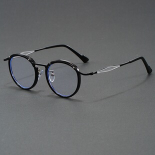 2025年复古金属文艺玳瑁色眼镜框男女款墨镜可自配近视度数平光镜