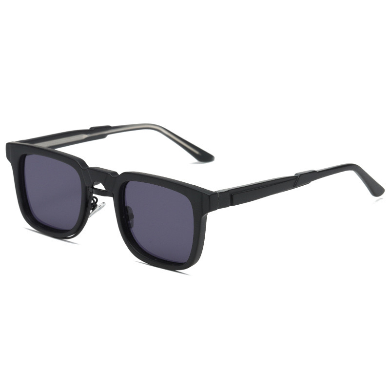 德国小众方形个性大脸男女潮黑框全框素颜近视防蓝光变色平光