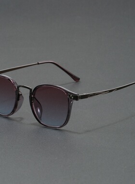 复古圆形个性遮阳眼镜男墨镜女黑色框太阳镜圆框复古防紫外线眼镜