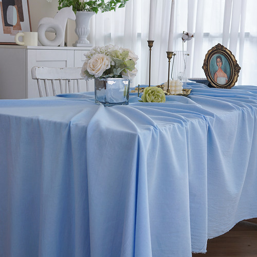 ins风蓝色全棉背景布装饰