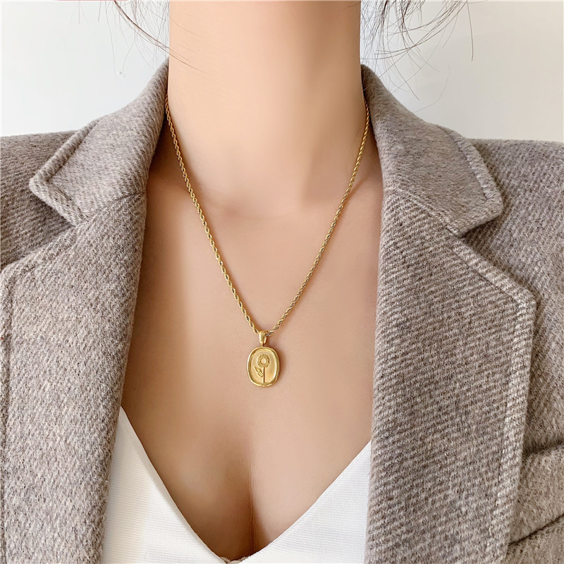 加长项链女胖MM太阳花锁骨链