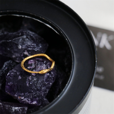 大码戒指女胖MM欧美复古蛇形本命