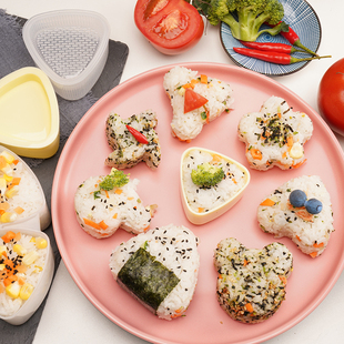 日式 三角饭团模具包饭神器家用儿童宝宝米饭辅食材料寿司工具全套