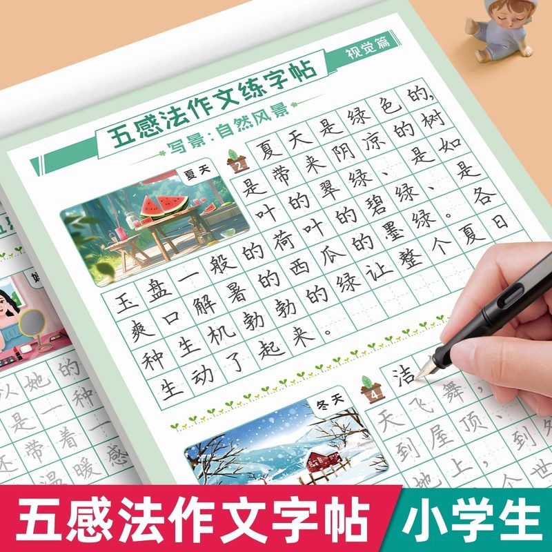 五感法作文练字帖小学生字帖练字