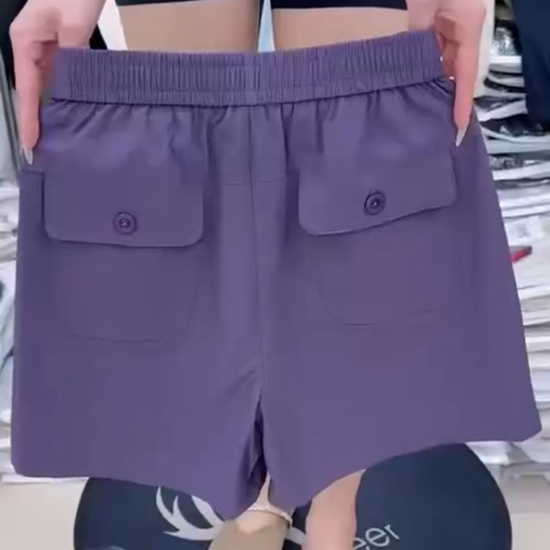 速干高腰短裤女夏季新款宽松直筒显瘦五分裤休闲百搭运动热裤薄款