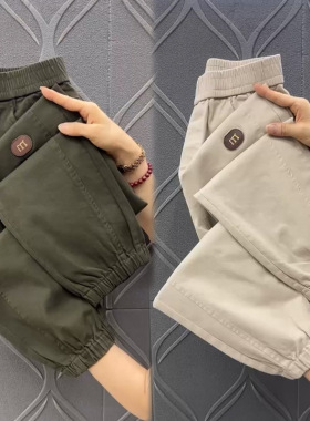 纯棉束脚哈伦裤女秋季新款宽松百搭小脚休闲裤高腰显瘦时尚萝卜裤