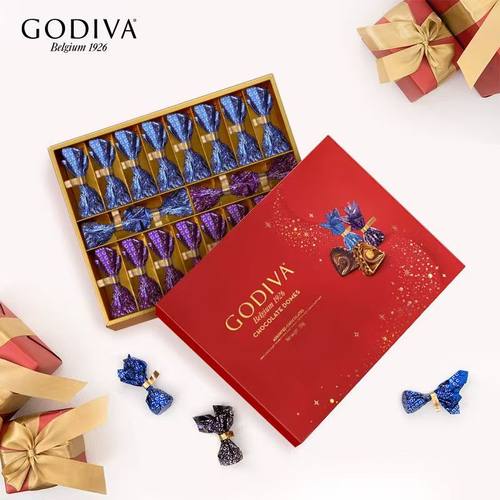 godiva歌帝梵臻粹巧克力礼盒10颗装圣诞礼物圣诞巧克力节日送女友